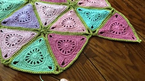 Colorburst Crochet Blanket Pattern Triangle Motifs With Free