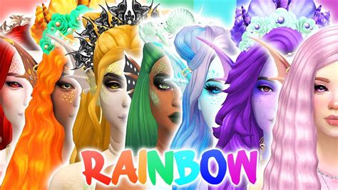 Rainbow Mermaids Edition 💛💗💚💙💜 114 Cc Links The Sims 4 Create A