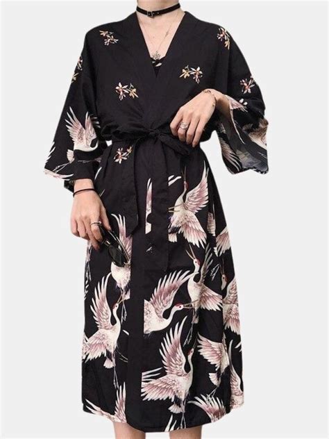 Long Kimono Jacket Women Japanese Clothing