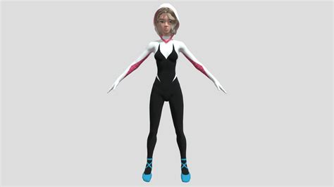 spider gwen animated 3d model