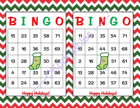30 Happy Holidays Bingo Cards Printable Okprintables