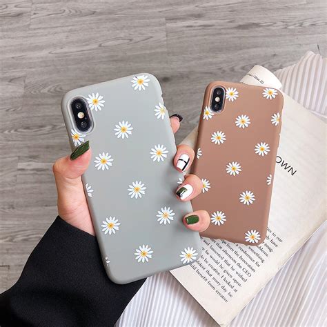 Ottwn For Iphone 11 Case Cute Daisy Phone Cover For Iphone 6 6s 7 8