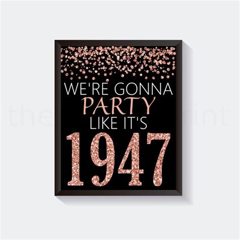 We Re Gonna Party Like It S Black And Rose Gold Etsy