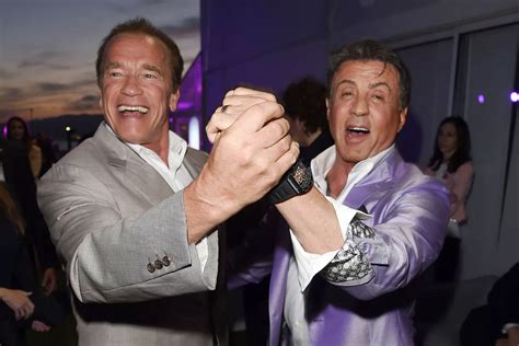 Arnold Schwarzenegger And Sylvester Stallone In Hospital Together