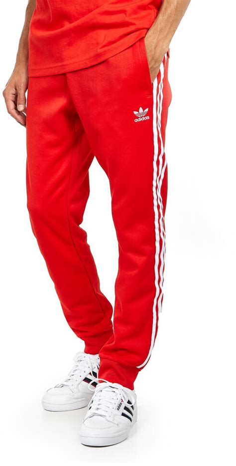 Adidas Men Originals Adicolor Classics Primeblue Sst Track Pants Red