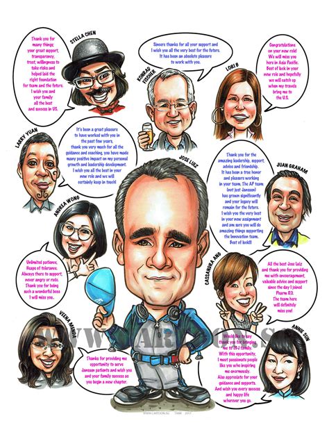 Gifts for your boss can be tricky because you don't want to misgauge their personality or sense of humor with an offensive or puzzling gift. Farewell Caricature For Boss With His Staff - Cartoon.SG ...