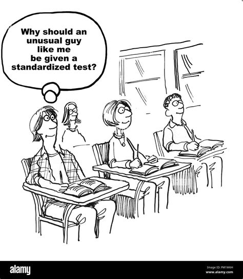 Education Cartoon About Standardized Testing Stock Photo Alamy