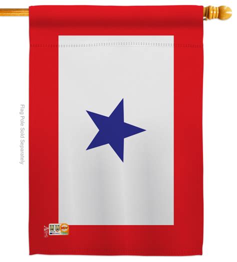 Blue Star Americana Military House Flag Modern Flags And Flagpoles