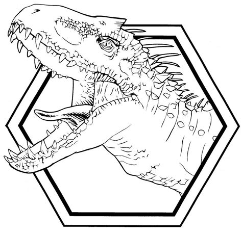 Indominus Rex Coloring Pages Sketch Coloring Page