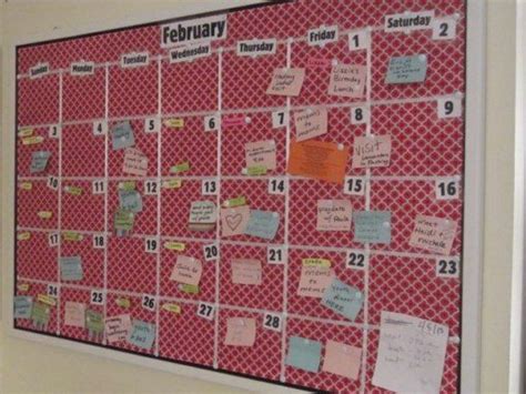 Corkboard Calendar Diy Calendar Board Diy Calendar