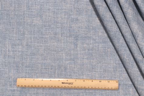 Pk Lifestyles Desmond Solid Printed Cotton Blend Drapery Fabric In Chambray