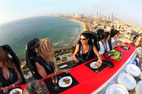 Dinner in the sky has become a global phenomenon creating unforgettable experiences 50 metres / 12 stories above ground, in some of the world's most stunning locations in partnership. Dinner In The Sky - Eat - Thrillist Miami