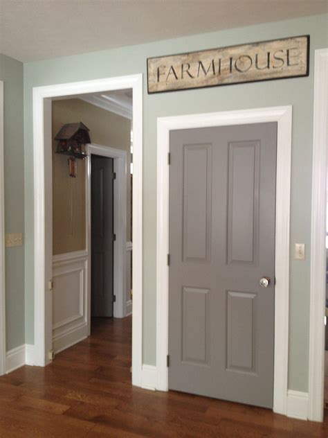 Sherwin Williams Dovetail Grey Interior Door Colors Painted Interior