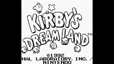 Kirby S Dream Land Game Boy Title Screen YouTube