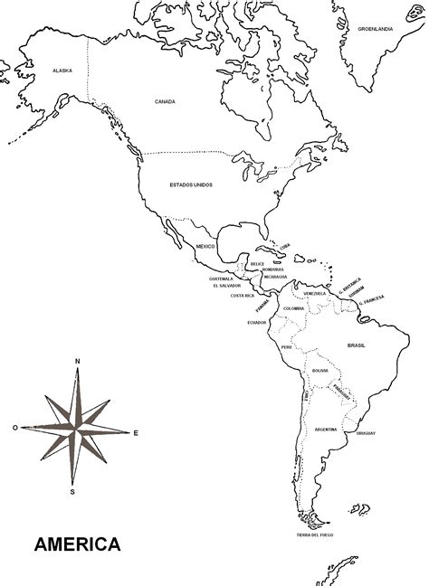 Mapa De Am Rica Para Imprimir Mapa De Am Rica