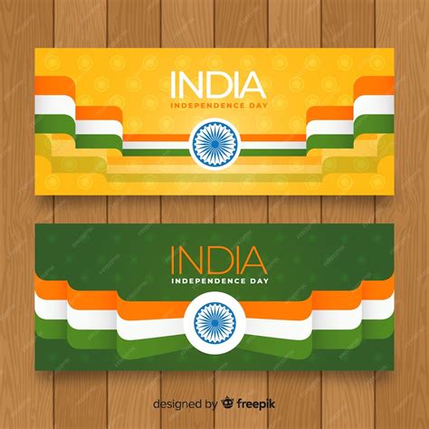 Free Vector Happy India Independence Day Banners