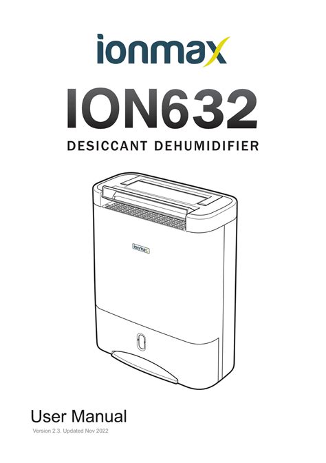 ionmax ion632 desiccant dehumidifier user manual page 1 created with