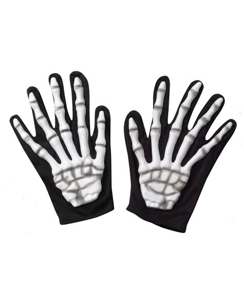 Gloves Details About 2x Adult Halloween Skeleton Gloves Bone Print