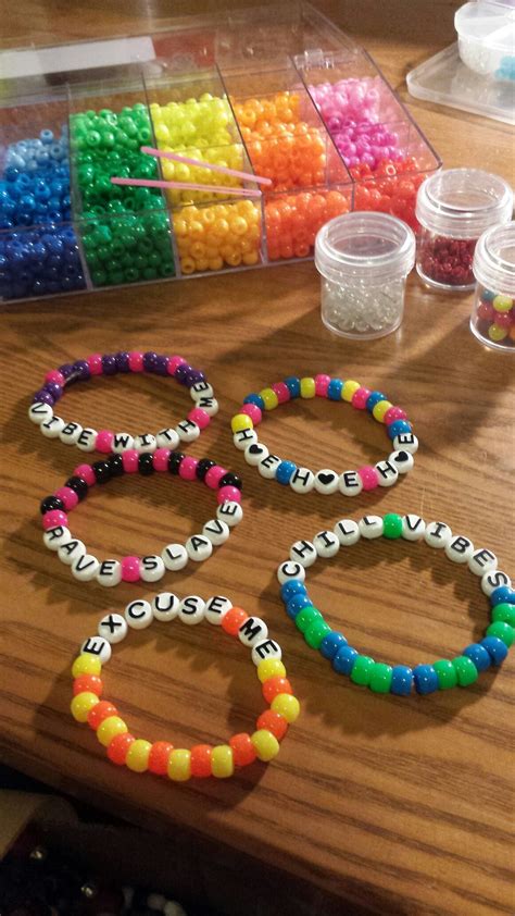 Kandi Bracelets #friendshipbracelet | Kandi bracelets, Pony bead bracelets, Beaded bracelets