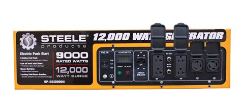 Steele Products 12000 Watt Gasoline Powered Electric Start Portable