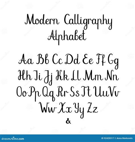 Modern Calligraphy Alphabet Lettering Alphabet Modern Calligraphy