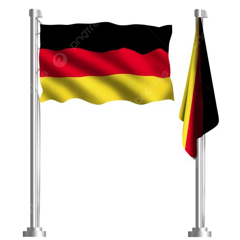 Tricolor Golden Waving German Flag Germany National Flag