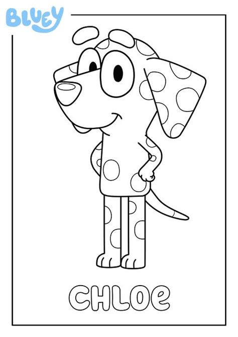 Print Your Own Colouring Sheet Of Blueys Friend Chloe Coloring Pages