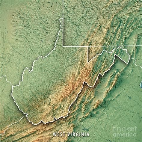Topographic Map Of West Virginia Map