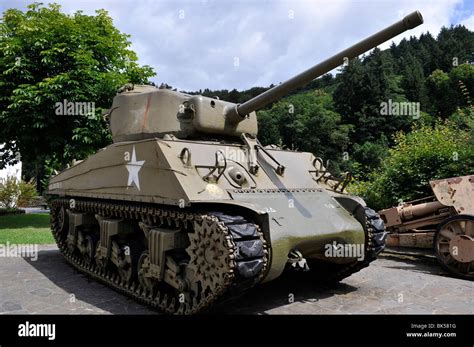 Us Sherman Tank M4a3 Of The 9th Armored Division On Display At