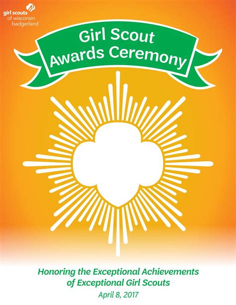 2017 Badgerland Awards Ceremony Program By Girl Scouts Of Wisconsin