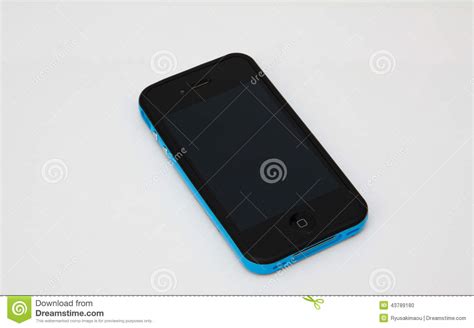 Smart Phone With Blue Case Stock Photo Image Of Design 43789180