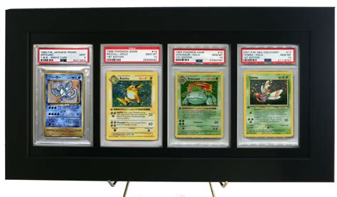 Pretend play, games & puzzles, action figures Pokemon Card Frame/Display w/ FOUR PSA Graded Vertical Card Openings-Black Design | Frame ...