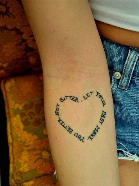 Check spelling or type a new query. Lovely heart-shaped quote tattoo for girls on arm ...
