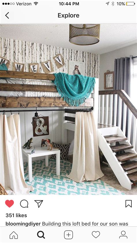 Bunk beds come in the usual style with two mattresses but there are also lofted bed options that can be used for a desk area or an entertainment space. Pin by Amanda Glisson/Guthrie on Home (With images) | Loft ...