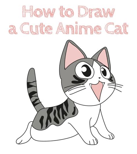 How To Draw A Cute Anime Cat How To Draw Easy