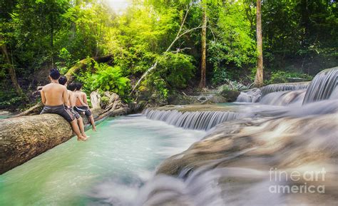 Erawan Waterfall Photograph By Anek Suwannaphoom Pixels