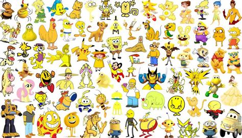 Click The Yellow Cartoon Characters Quiz By Ddd62291