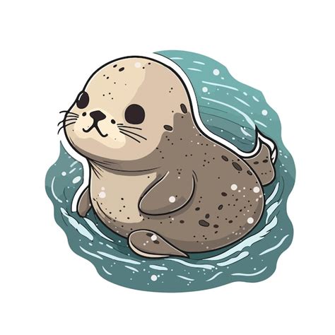 Premium Vector Cute Seal Cartoon Style