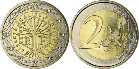 France 2 Euro 2003 Bi Metallic Km1289 European Coins