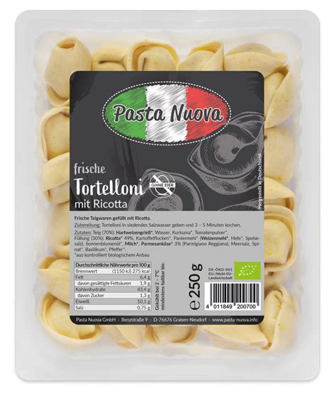 Pasta Nuova Tortelloni Mit Ricotta F Llung Gr Frische Nudeln