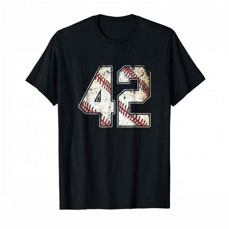 42 Baseball Jersey Number 42 Retro Vintage T Shirt In 2022 Vintage
