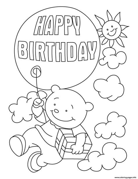 Happy Birthday Freeb3df Coloring page Printable