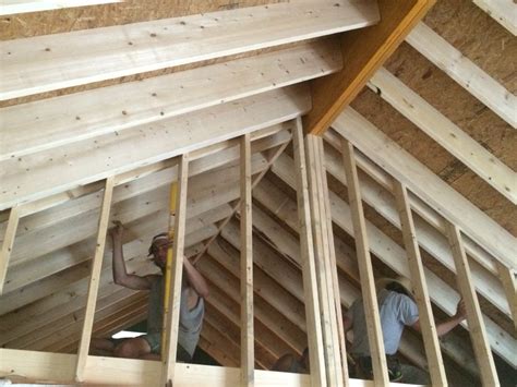 A vaulted roof structure opens the space below for stylistic reasons or for the addition of an attic or loft area. Cathedral ceiling framing. | Cathedral ceiling, The ...