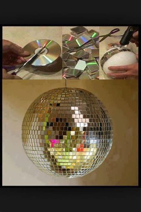 Old Dvd Scissors Disco Ball Disco Ball Diy Disco Ball New Years Party