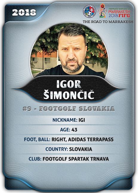 Igor Simoncic Footgolf Slovenská Footgolfová Asociácia