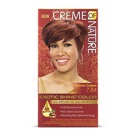 Creme Of Nature Exotic Shine Color 7 64 Bronze Copper Permanent Hair Color 1 Application