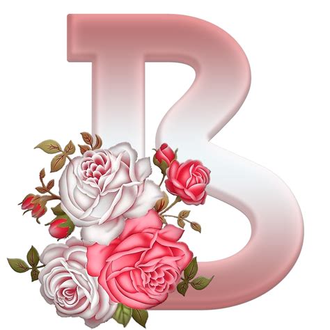 Sussurro De Amor Alfabeto Decorativo Png Rosas