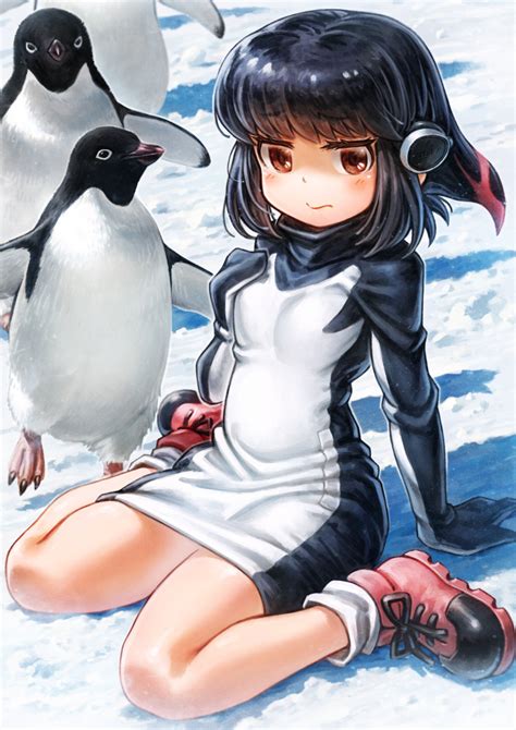 Oyu Udon Adelie Penguin Kemono Friends Kemono Friends Highres 1girl Adelie Penguin Bird