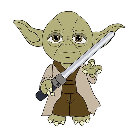 How To Draw Yoda From Star Wars Really Easy Drawing Tutorial