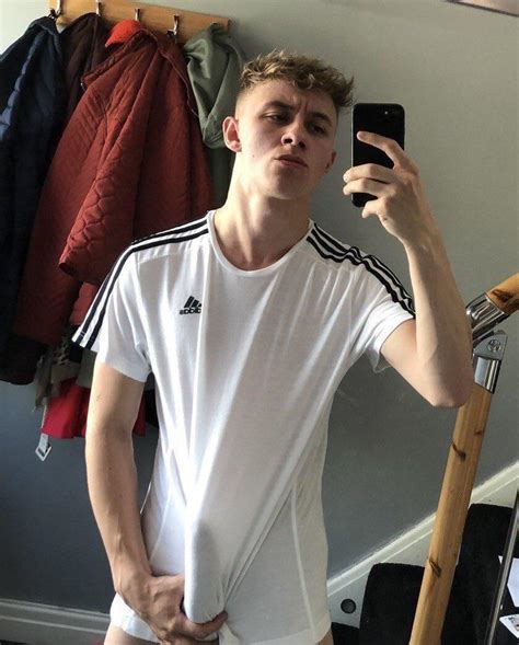 Scally Lad Stretches His Tshirt With Hardon Scrolller